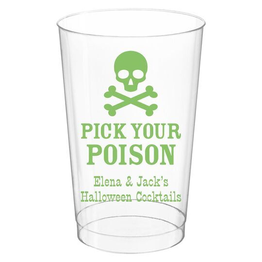 Pick Your Poison Clear Plastic Cups